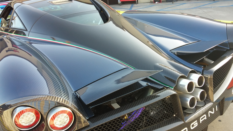 Illustration for article titled Saw a bare carbon Huayra today